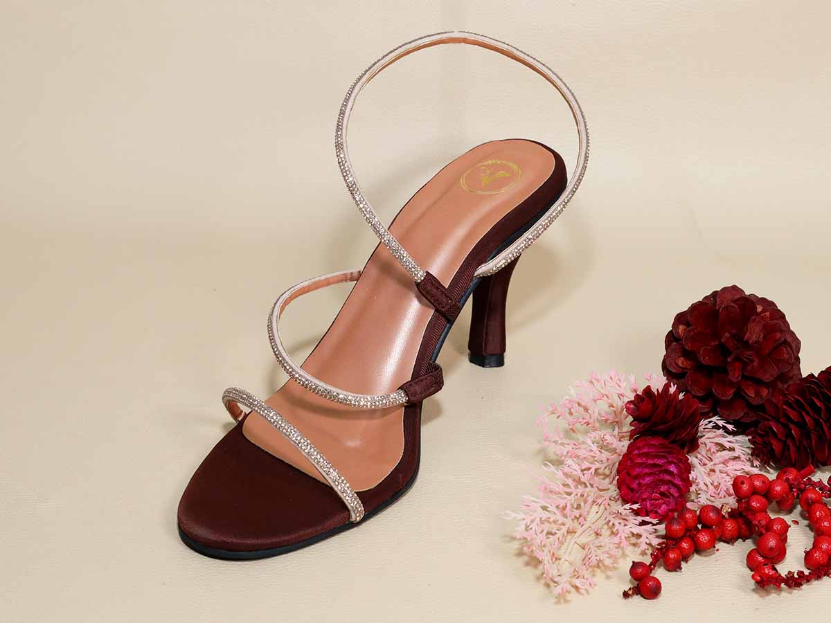 Berry Rose Gold Brown Pencil Heel