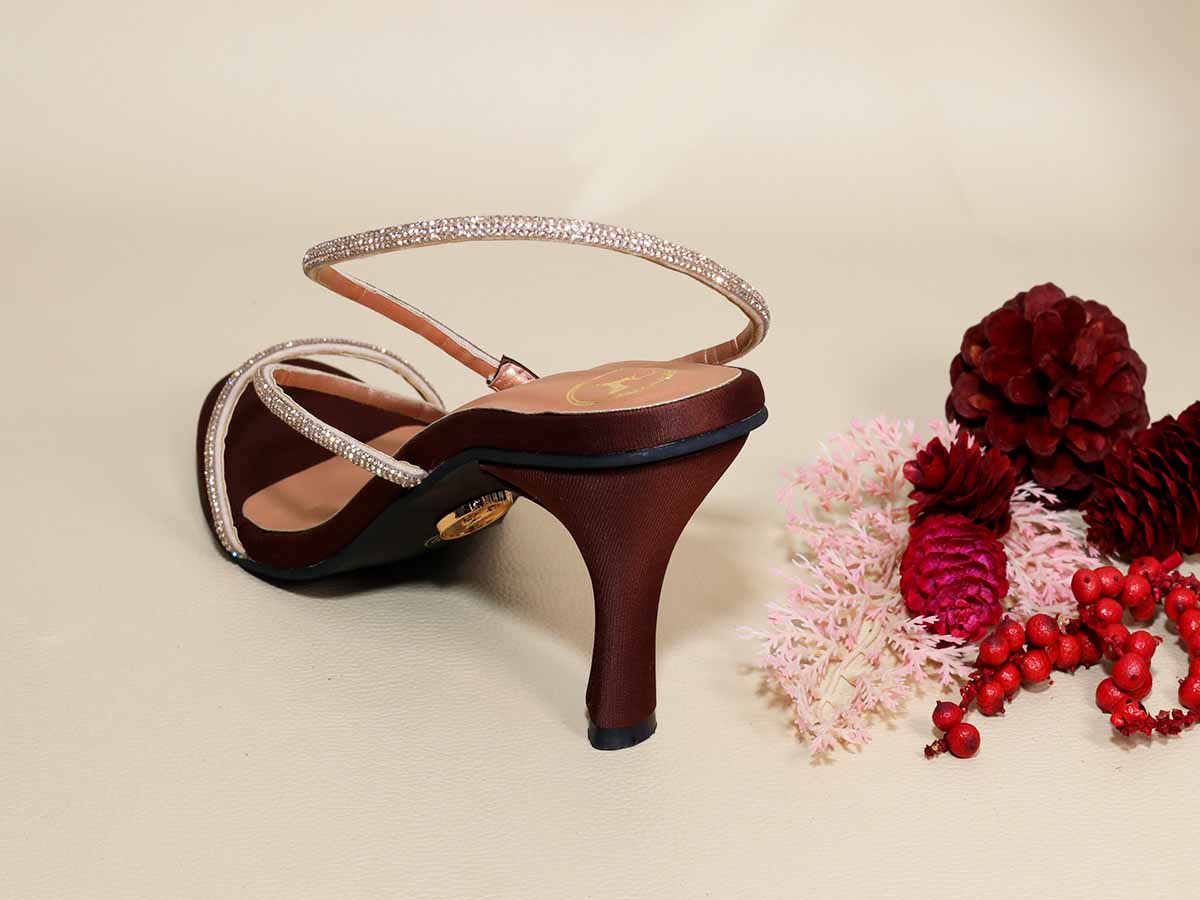 Berry Rose Gold Brown Pencil Heel