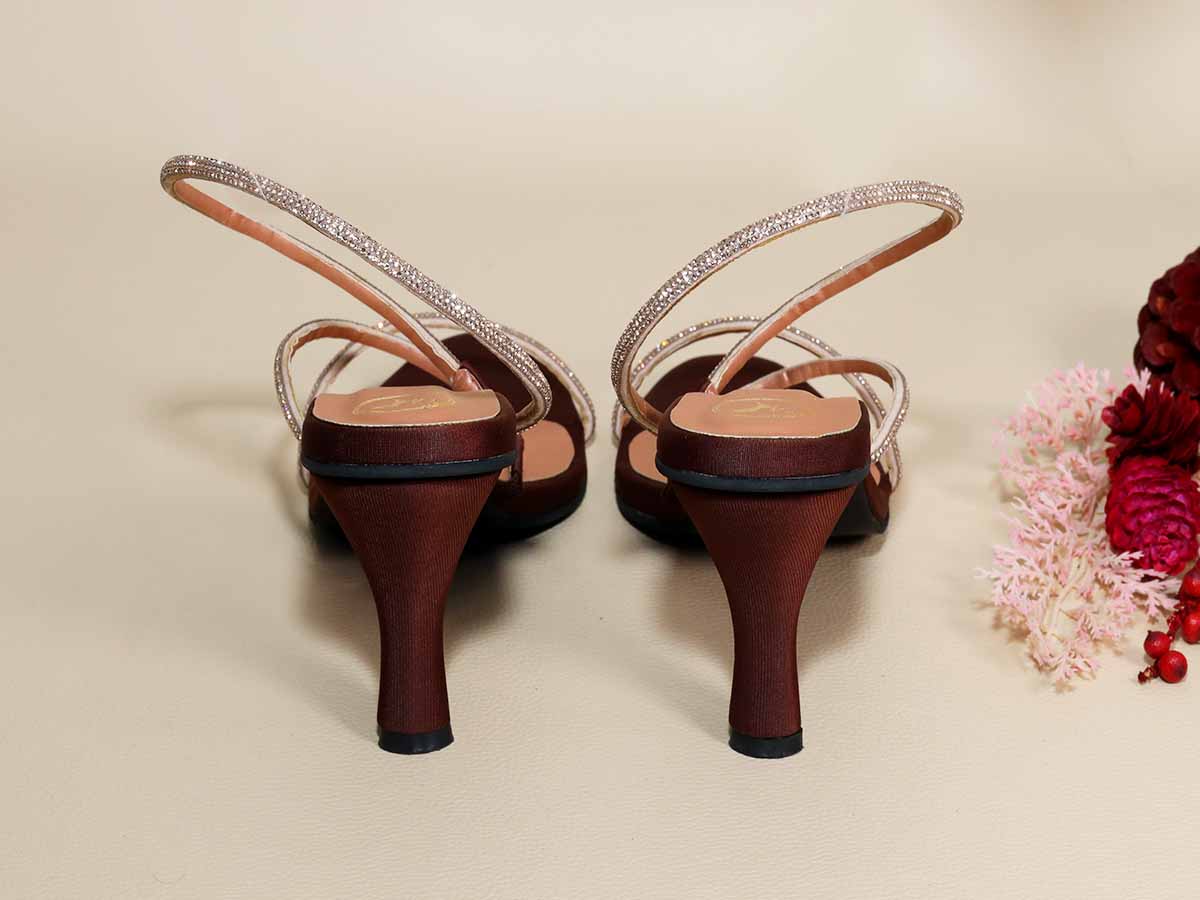 Berry Rose Gold Brown Pencil Heel