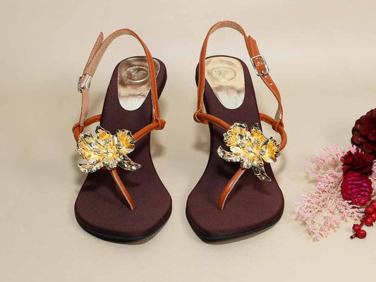 Zeno Brown Pencil Heel