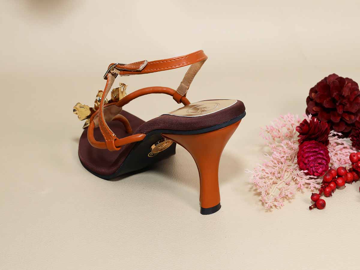 Zeno Brown Pencil Heel