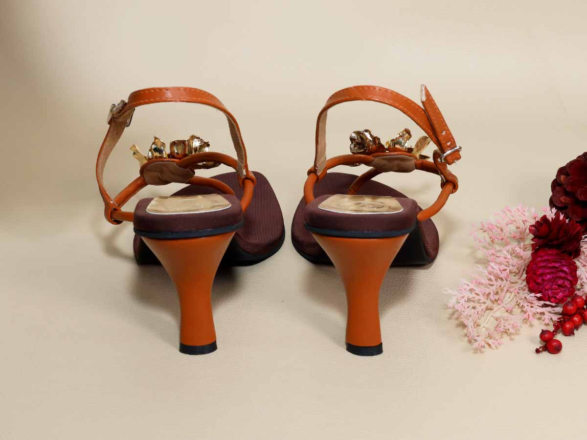 Zeno Brown Pencil Heel