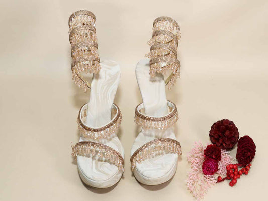 Glitz Spring Beige Letoes pencil Heel