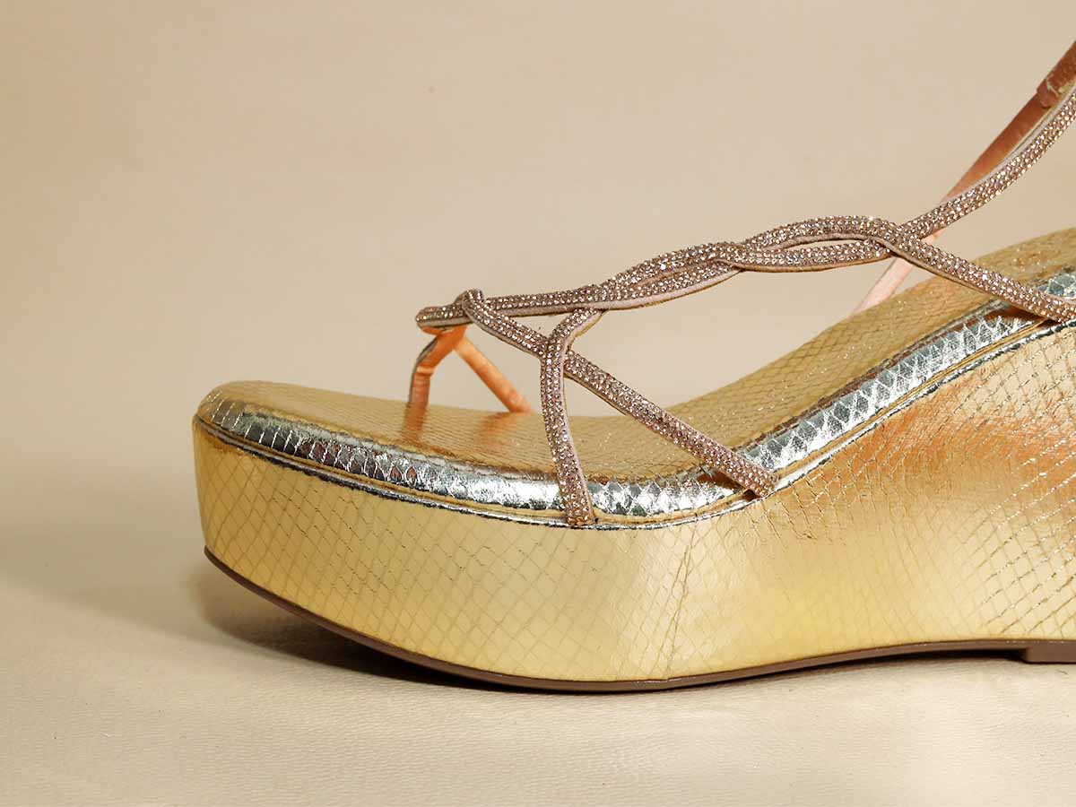 Renne Gold Wedge