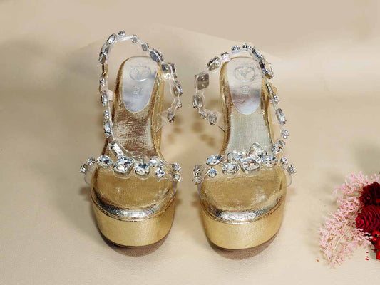 Silver Chunky Rocks Wedge