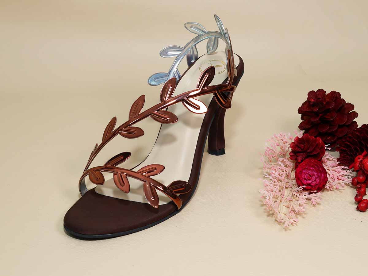 Brown Leafy Heel
