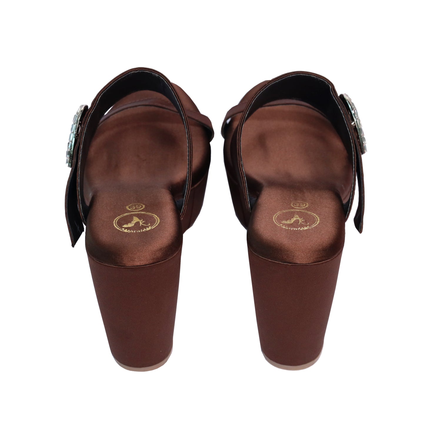 Brown Open Toe Slip-on Dassy Mocha Wedge