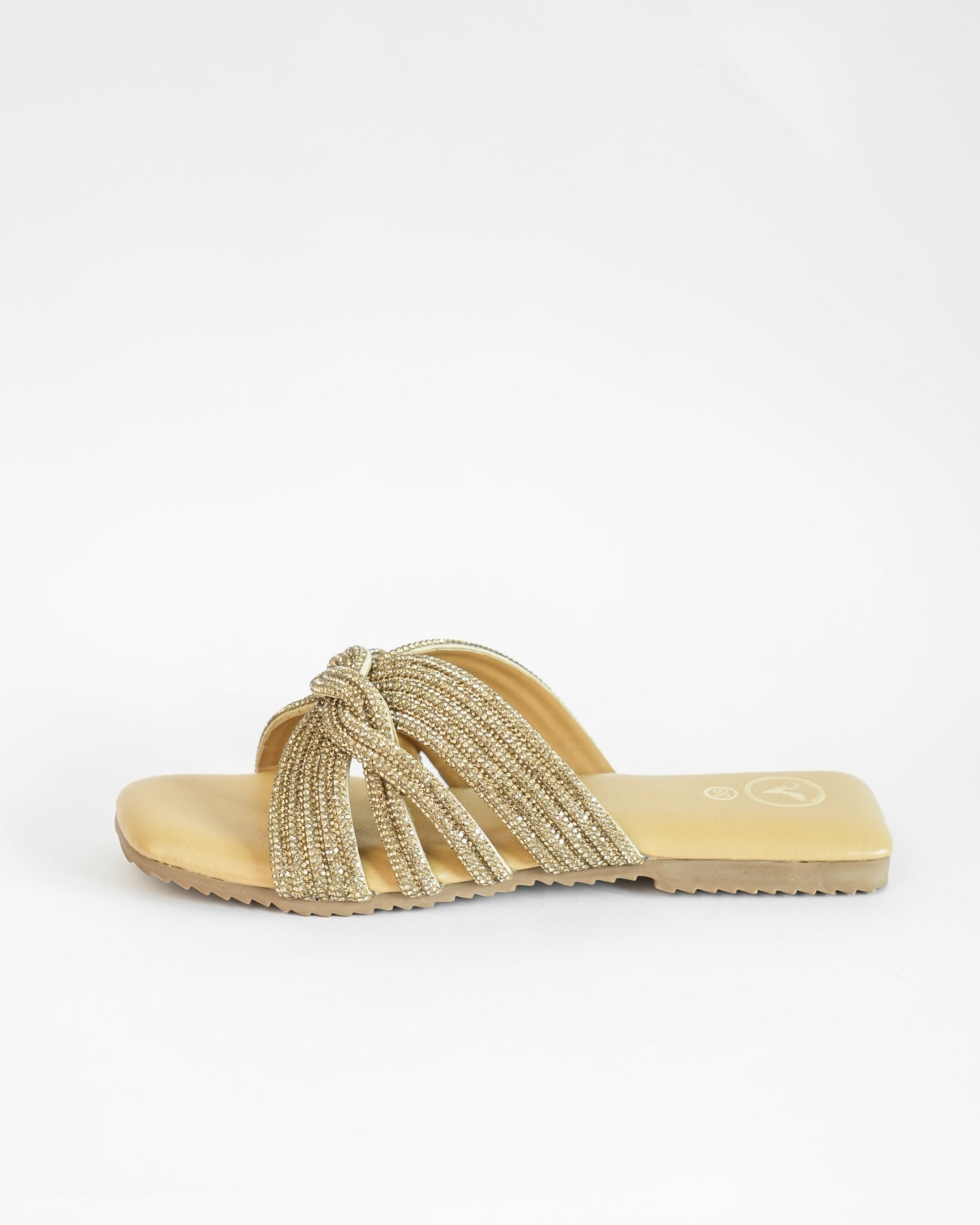 Nude Open Toe Slip-on closure Twister Flats