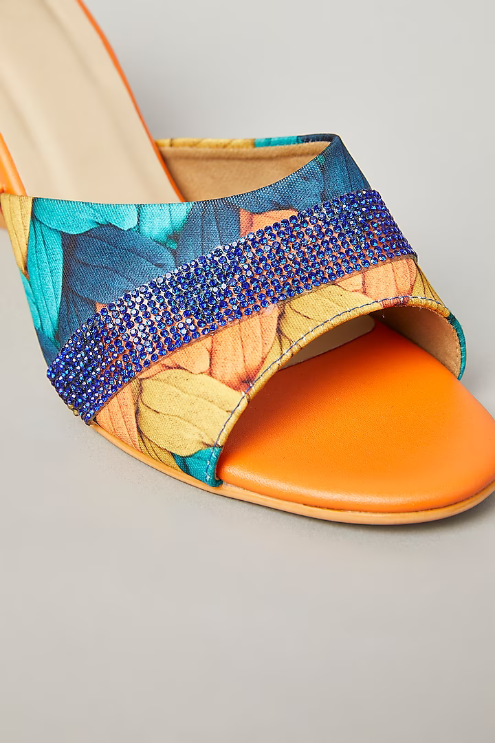 Orange POP Colour Open Toe Heel Sandal