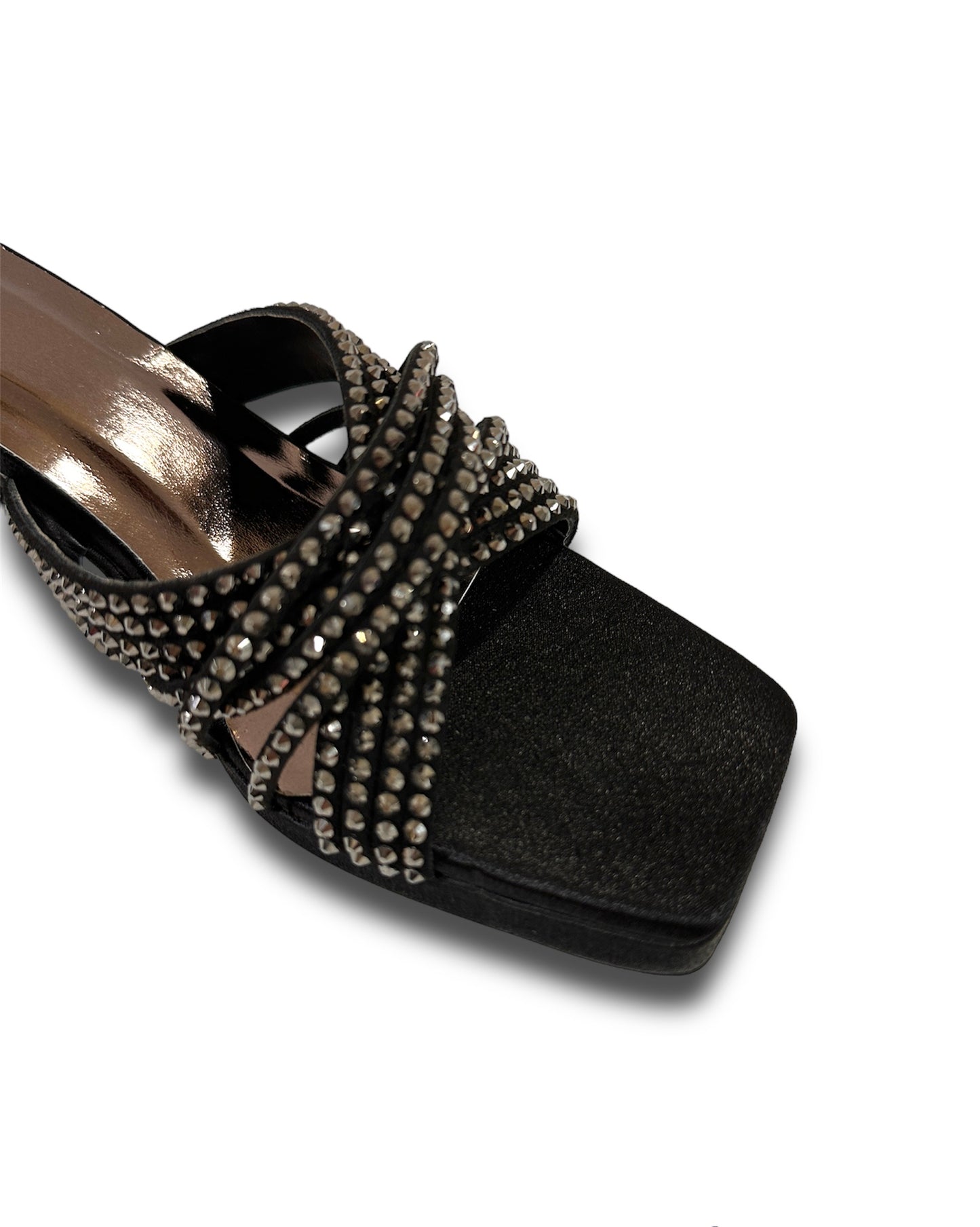 Black Julle Open Toe Heels