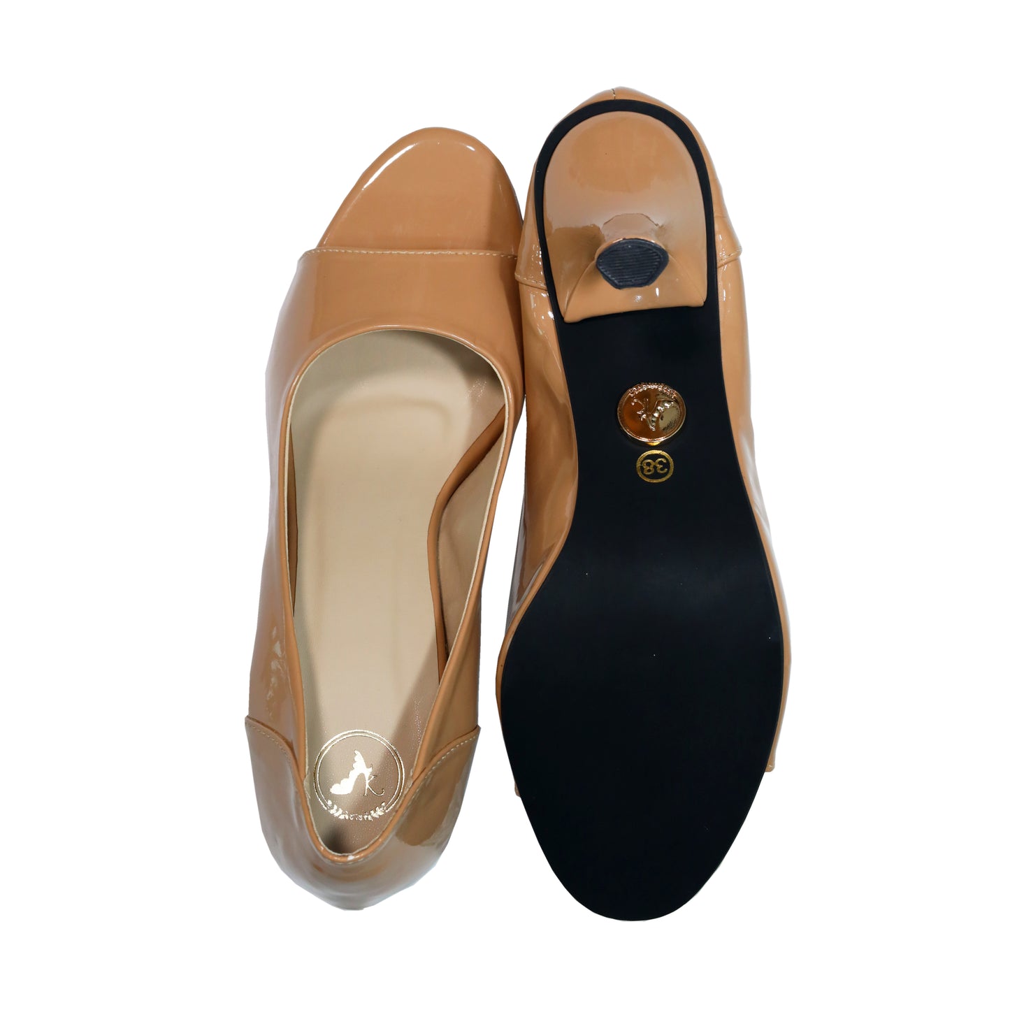 Women's Party Wear Nude Open Toe Hani Heel