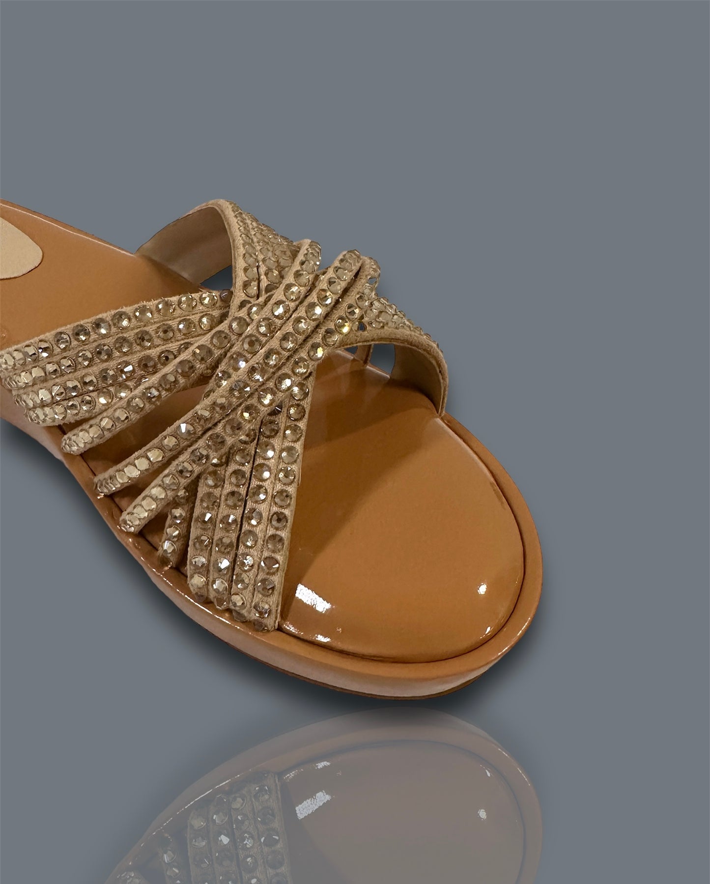 Beige Julle Open Toe Wedge