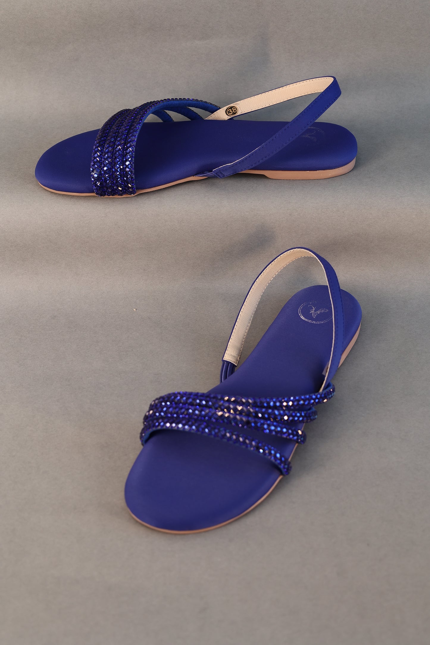 Blue Flats Blooming Sandal
