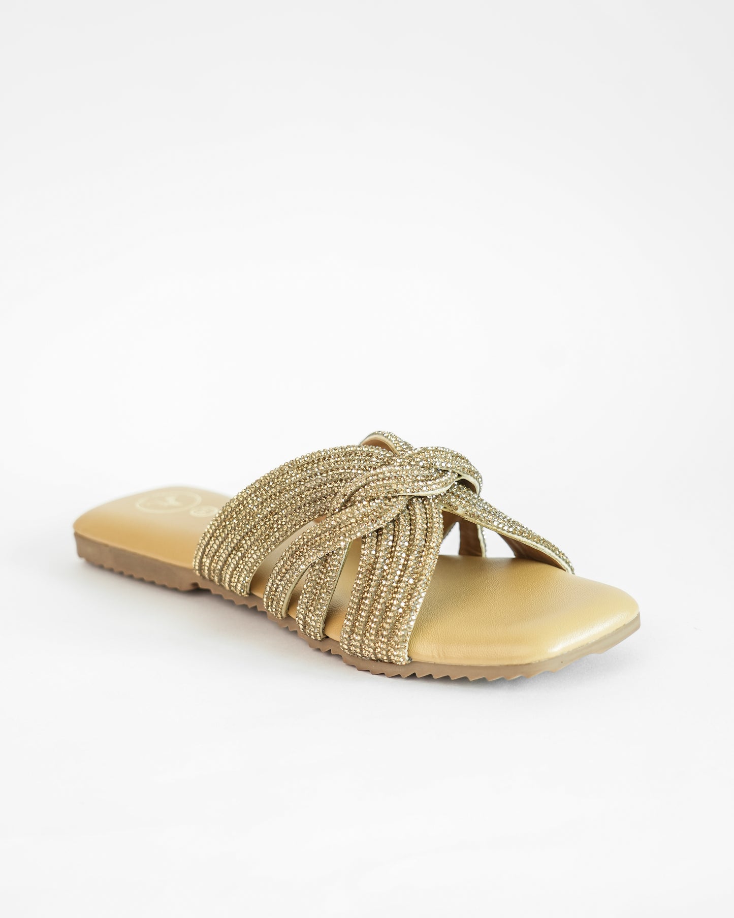 Nude Open Toe Slip-on closure Twister Flats