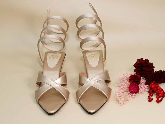 Beige Spring Kitten Heel