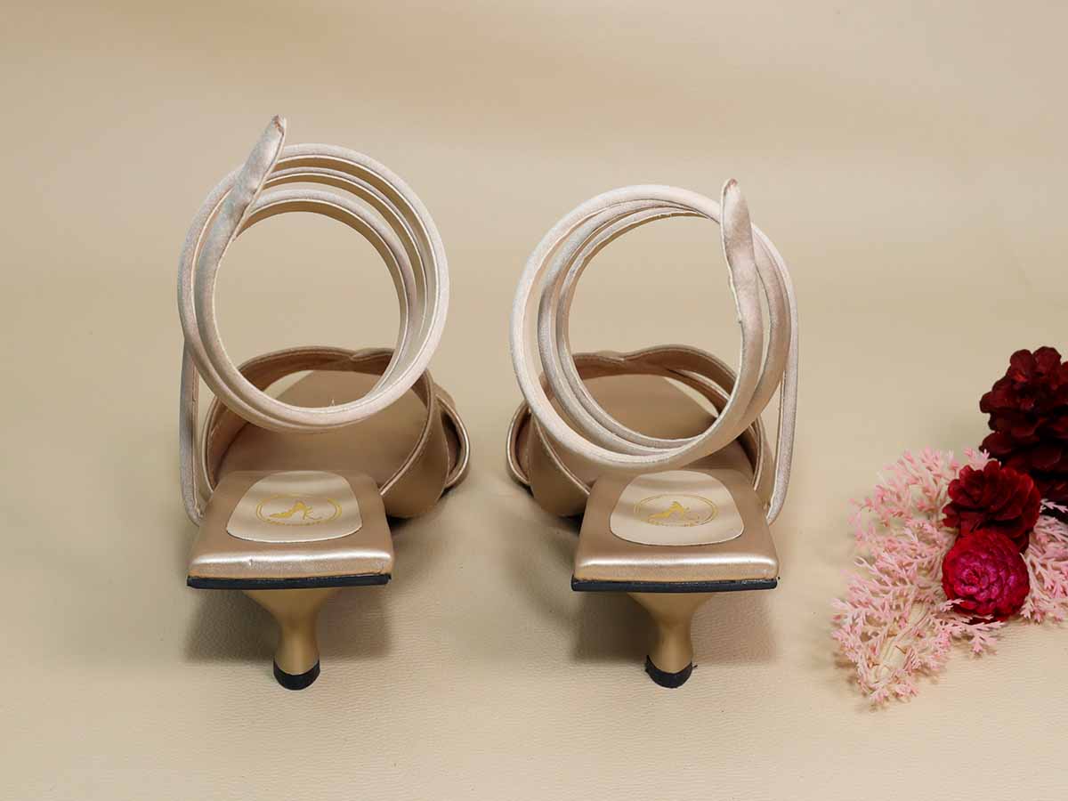 Beige Spring Kitten Heel