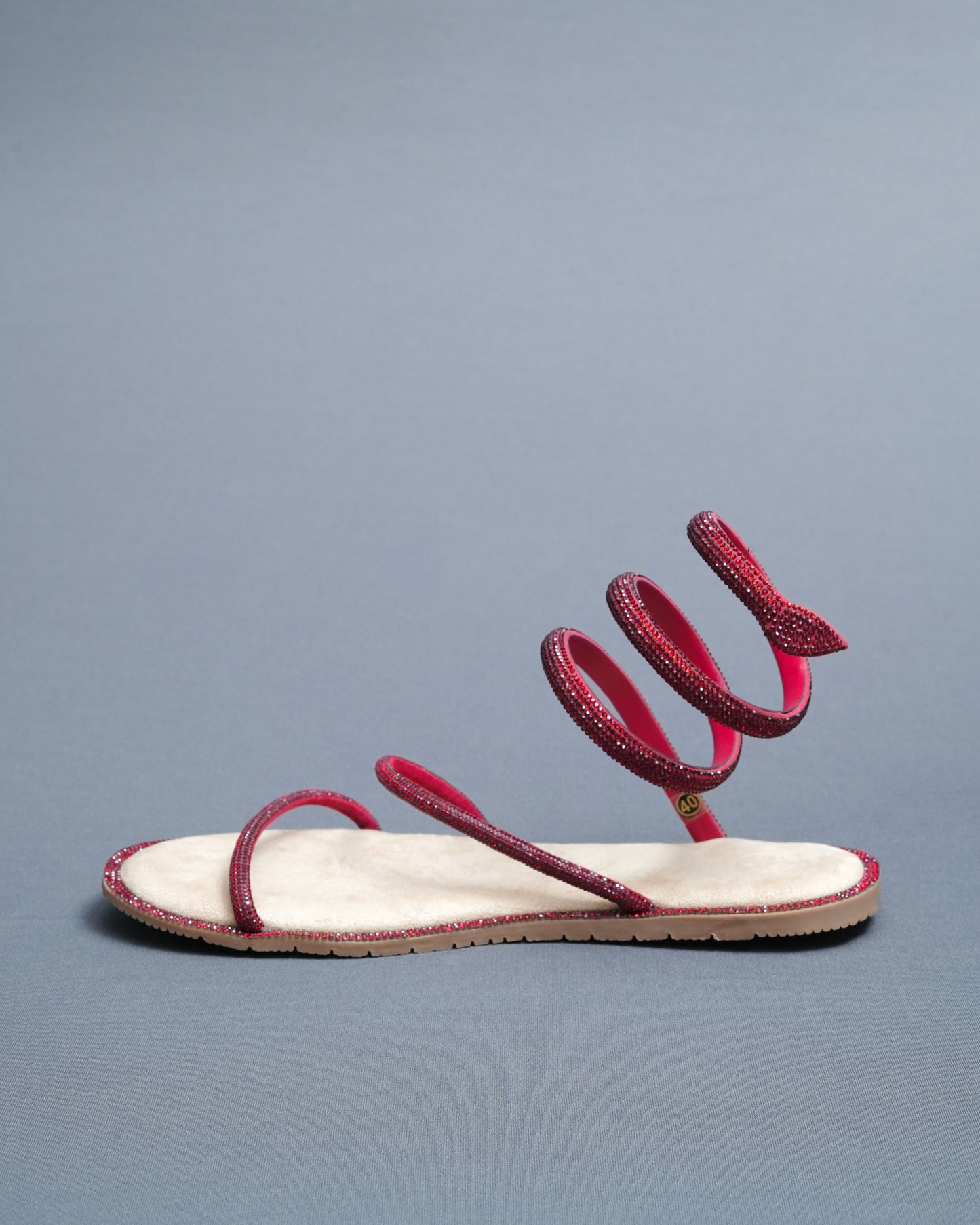 Beige Suede Open Toe Casual Flats