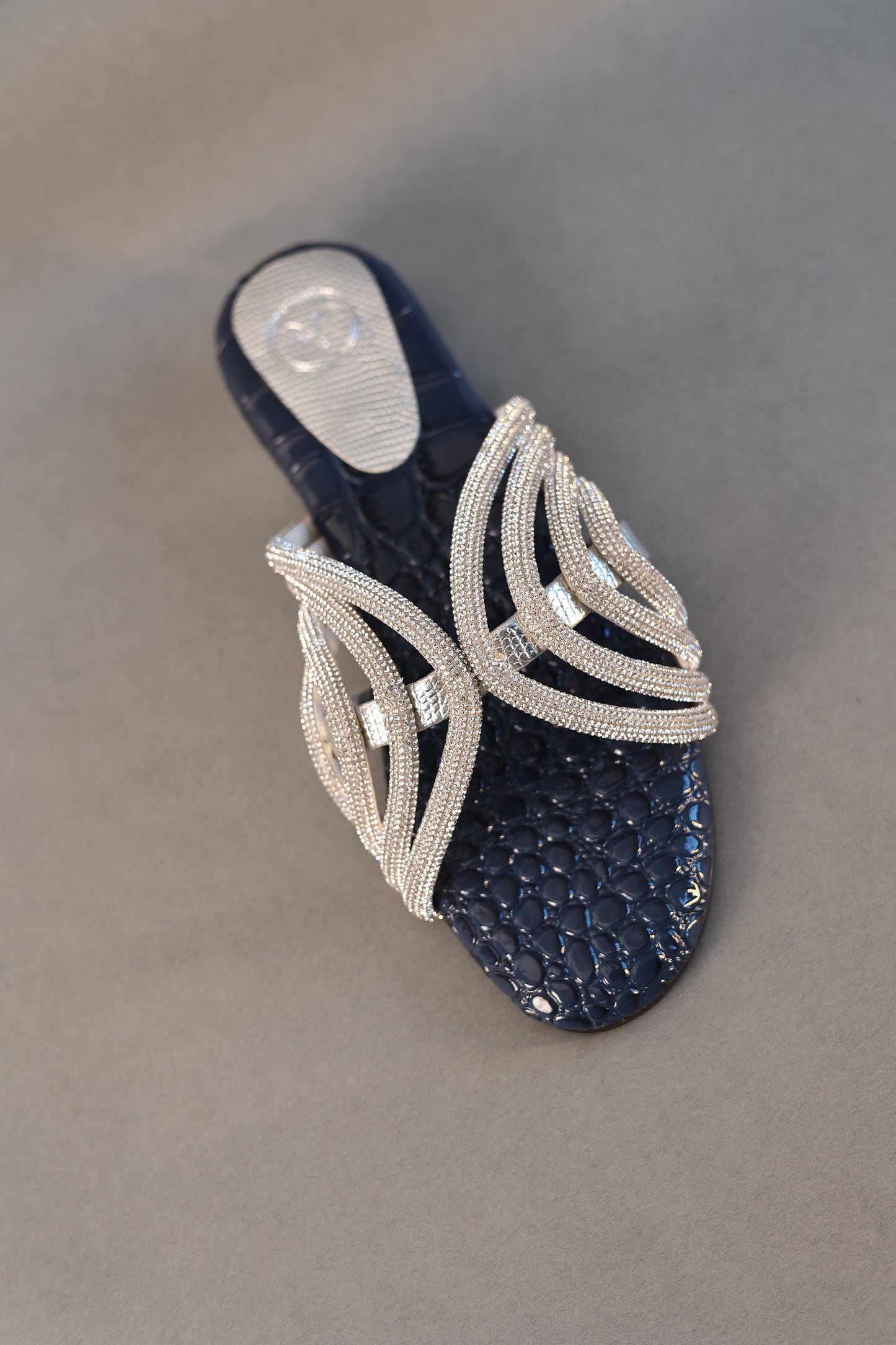 Blue Open Toe Heel Sandal