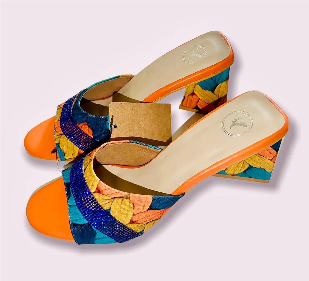 Orange POP Colour Open Toe Heel Sandal
