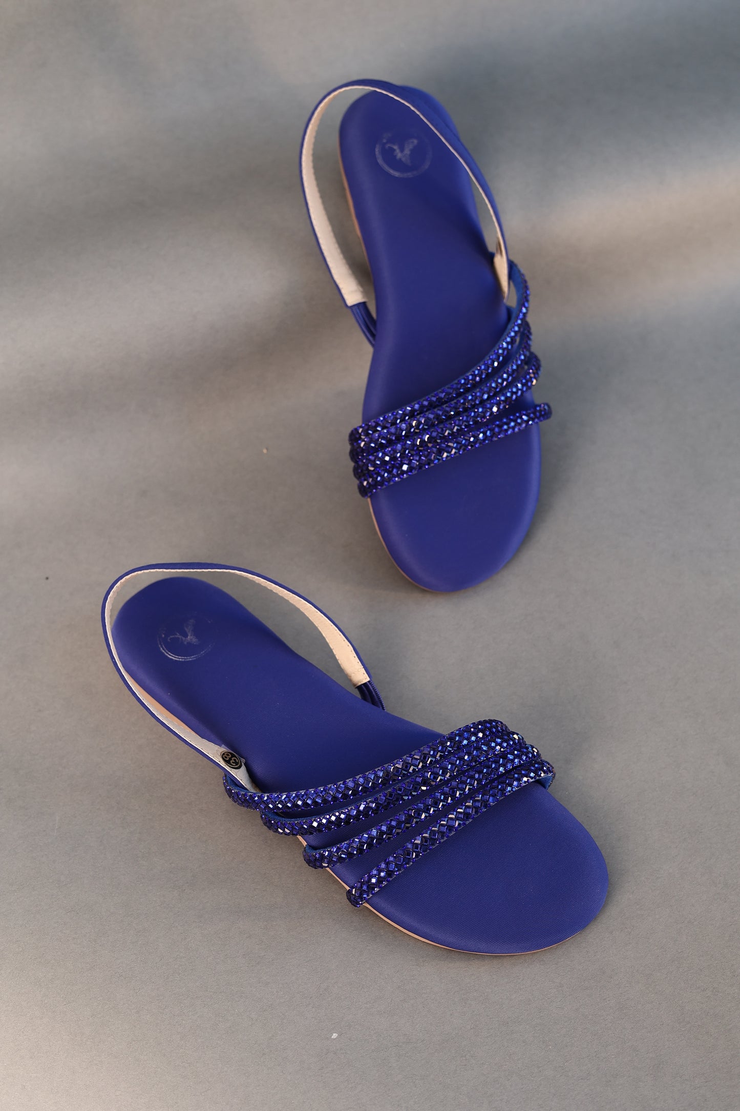 Blue Flats Blooming Sandal