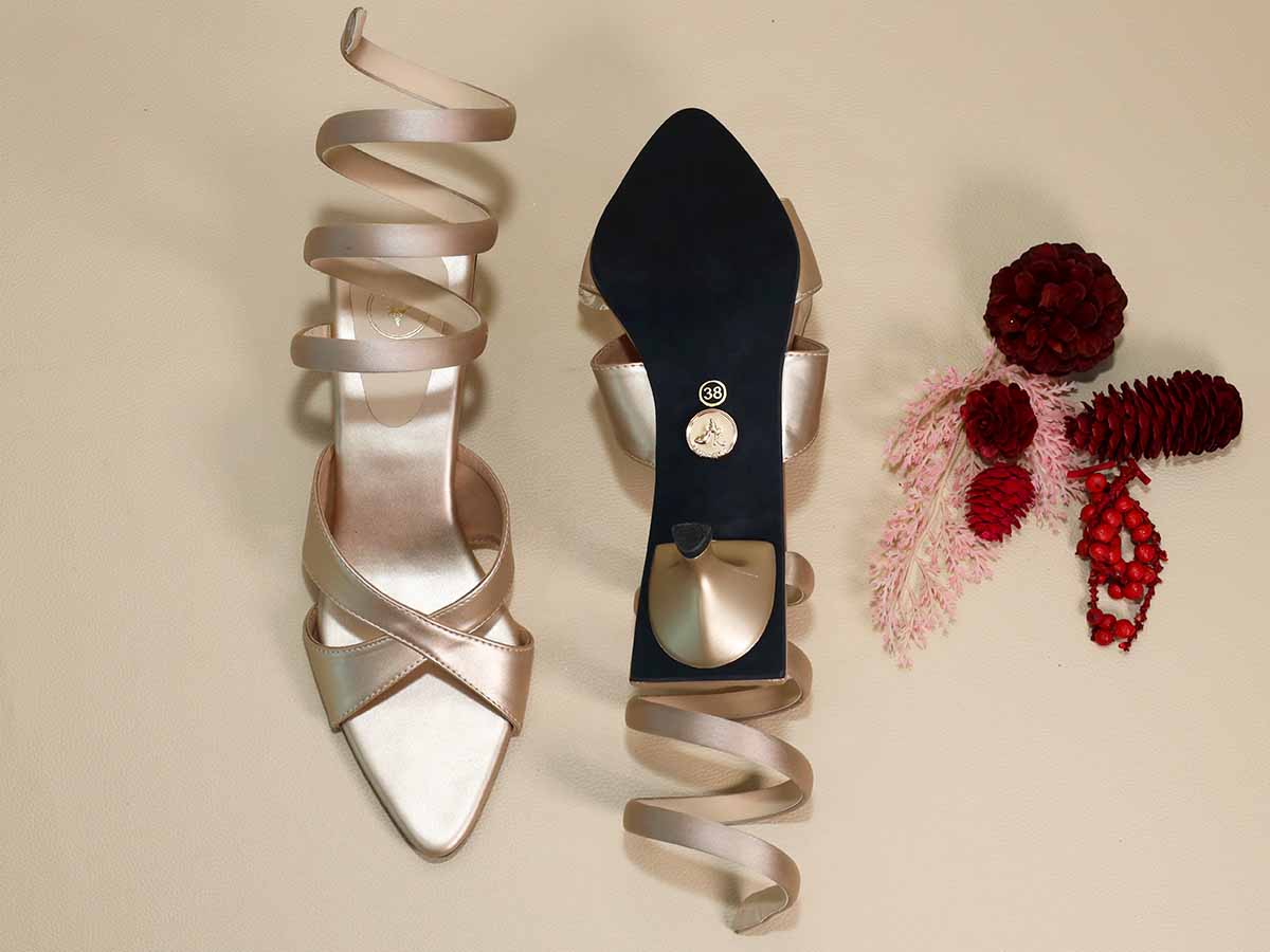 Beige Spring Kitten Heel