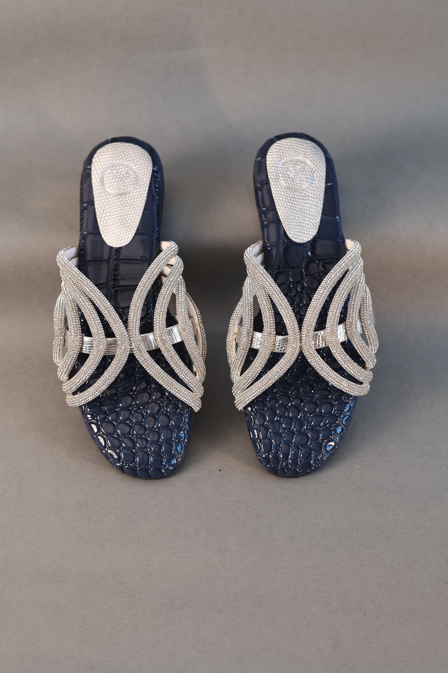 Blue Open Toe Heel Sandal