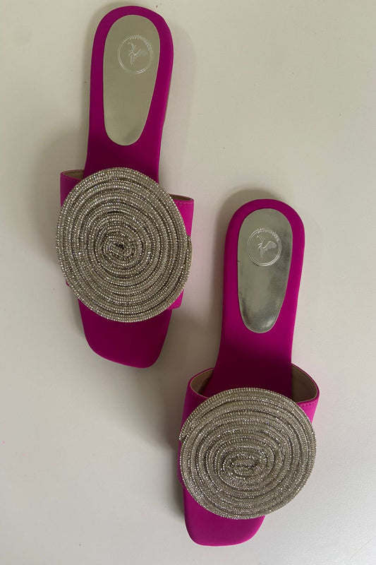 Silver String Pink Base Flats