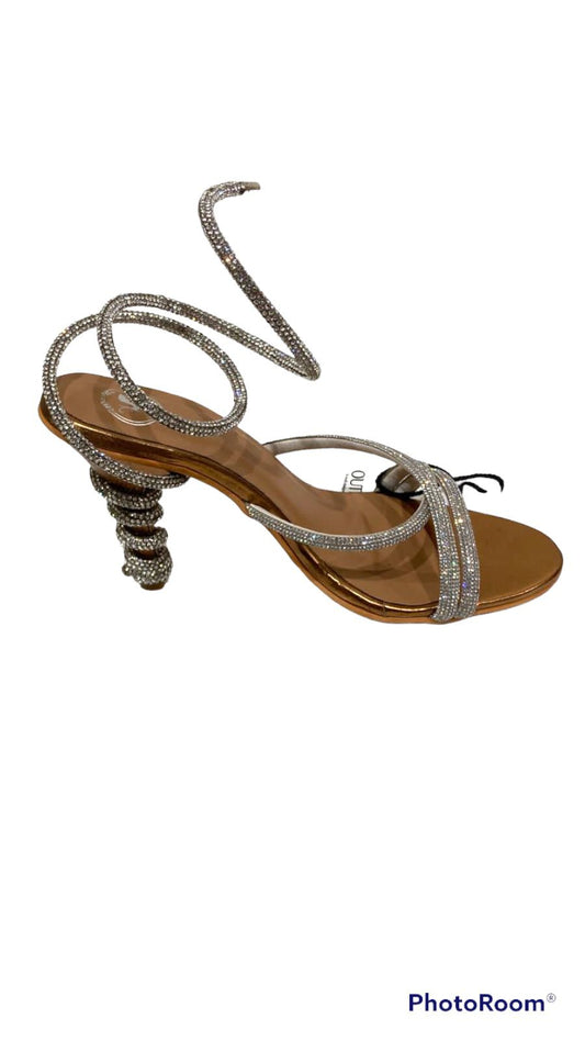 Gold Heel Spring Open Toe Party Heel Sandals
