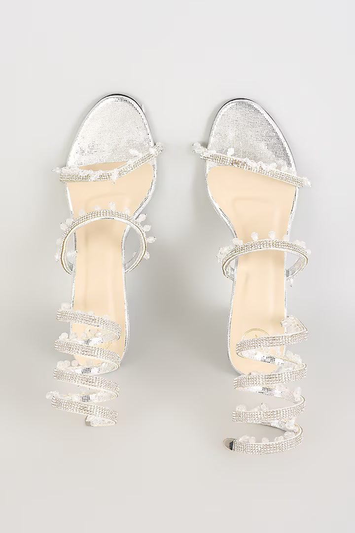Glitz Silver Spring Kitten Heel