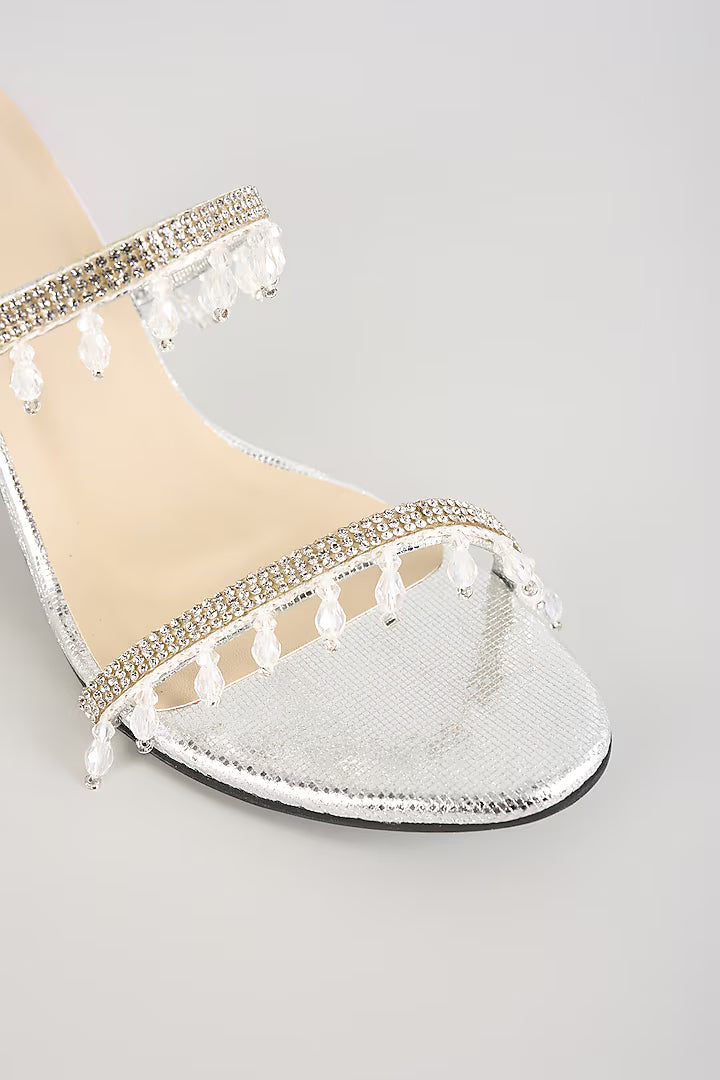 Glitz Silver Spring Kitten Heel
