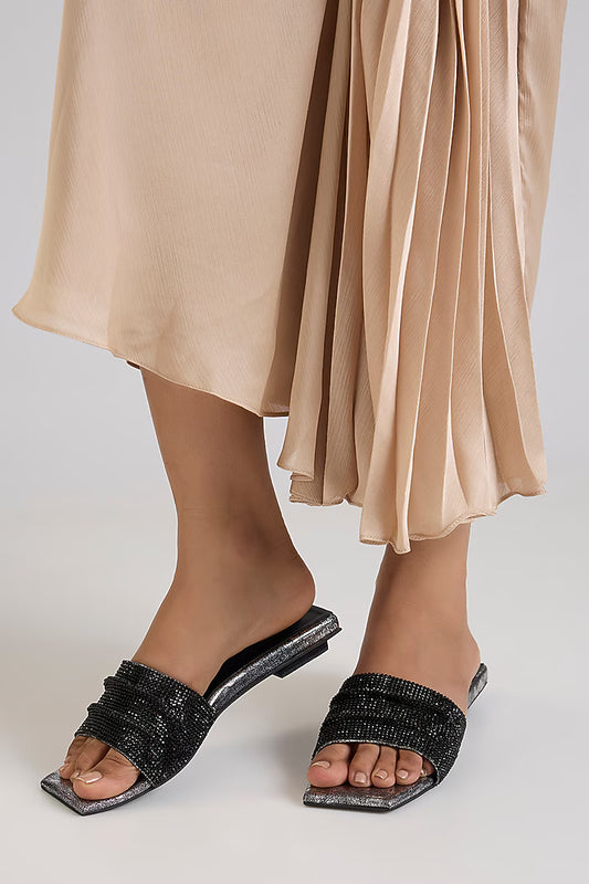 Jia Square Black Half Heel