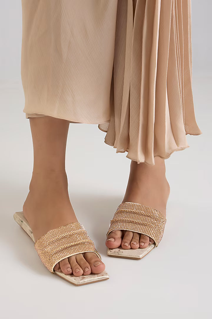 Jia Square Gold Half Heel