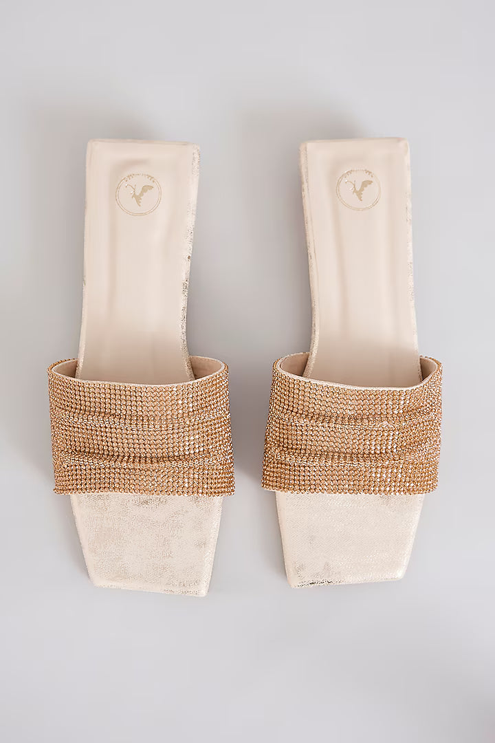 Jia Square Gold Half Heel