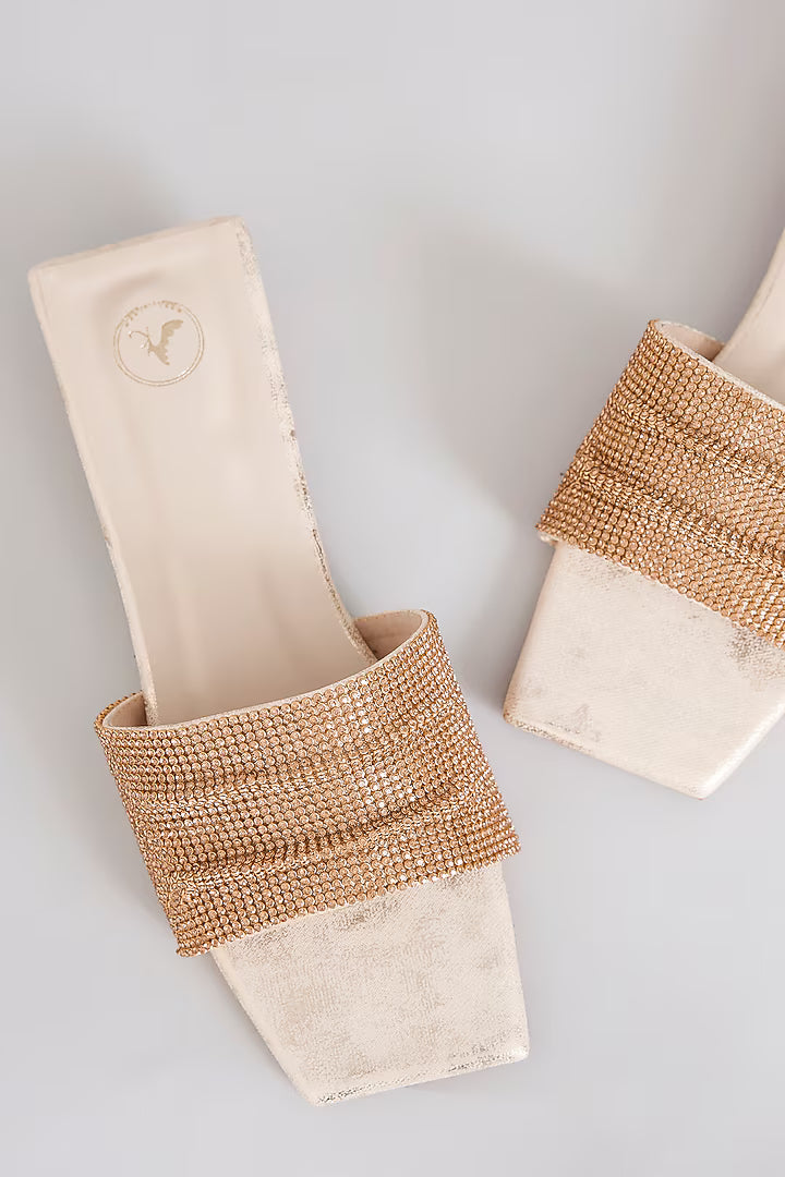 Jia Square Gold Half Heel