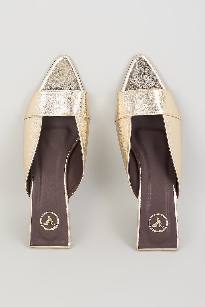 Zara Gold Kitten Heel