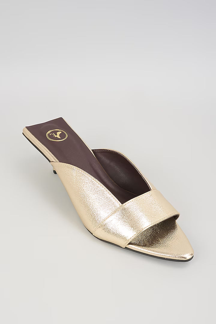Zara Gold Kitten Heel