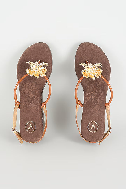 Zeno Brown Baby Wedge - Sana K Luxurious Footwear