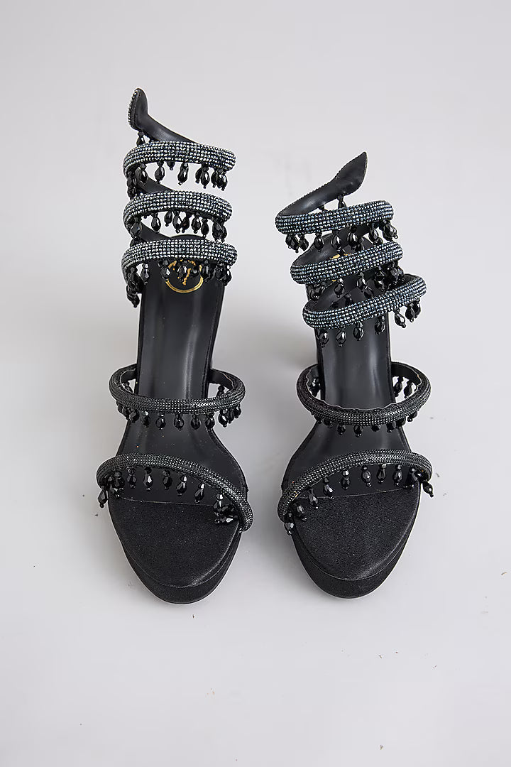 Glitz Black Elevation Spring Heel