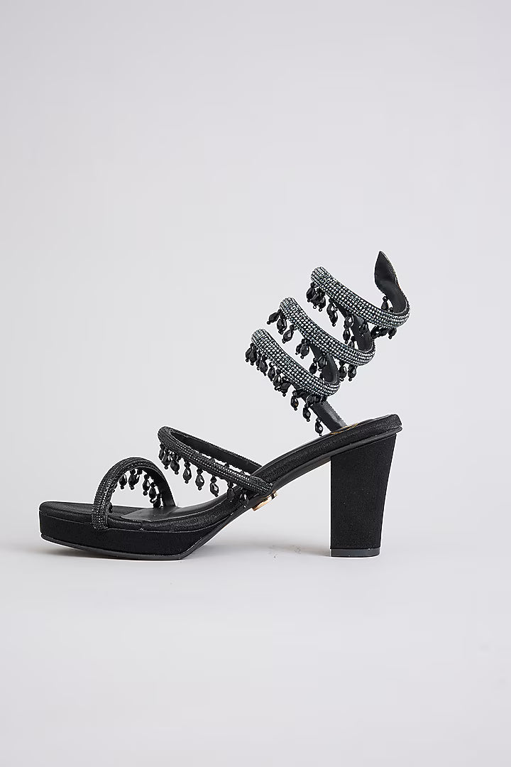Glitz Black Elevation Spring Heel