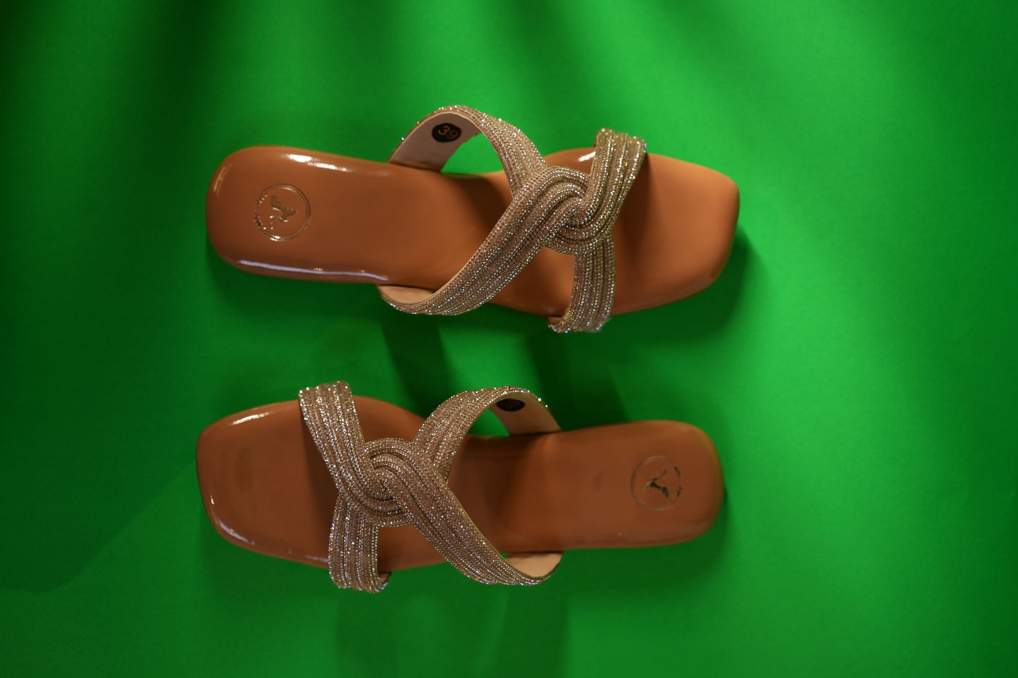 Silver String Nude Base Sandals